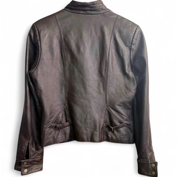 Metro 7 Dark Brown Leather Jacket - Picture 2 of 3
